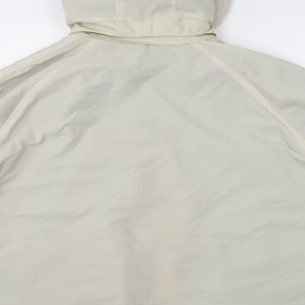 Preworn Mens White   Windbreaker Coat Size XL