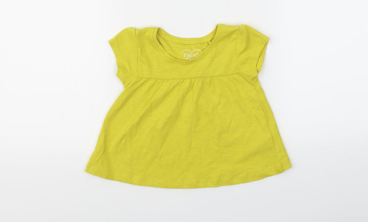 NEXT Girls Yellow   T-Shirt Dress  Size 9-12 Months