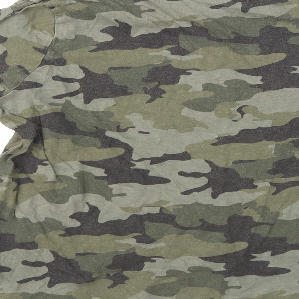 Primark Boys Green Camouflage  Pullover Jumper Size 8-9 Years
