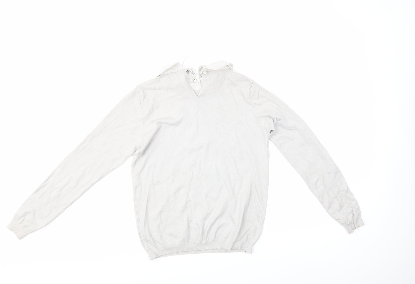 Blue Vanilla Womens Grey   Pullover Jumper Size S