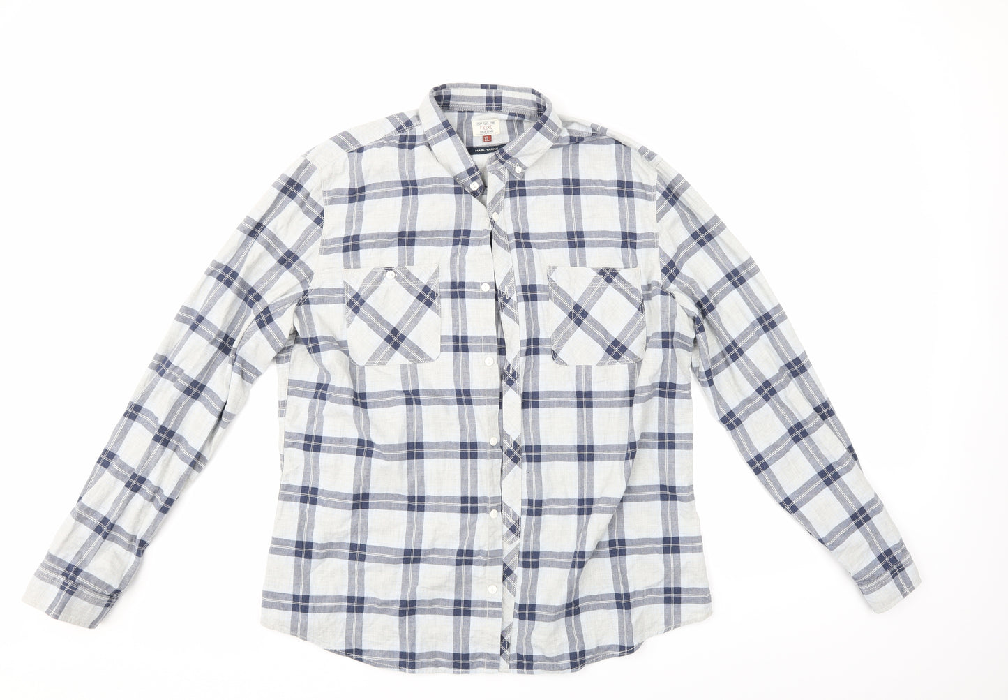 NEXT Mens Multicoloured Check   Button-Up Size XL