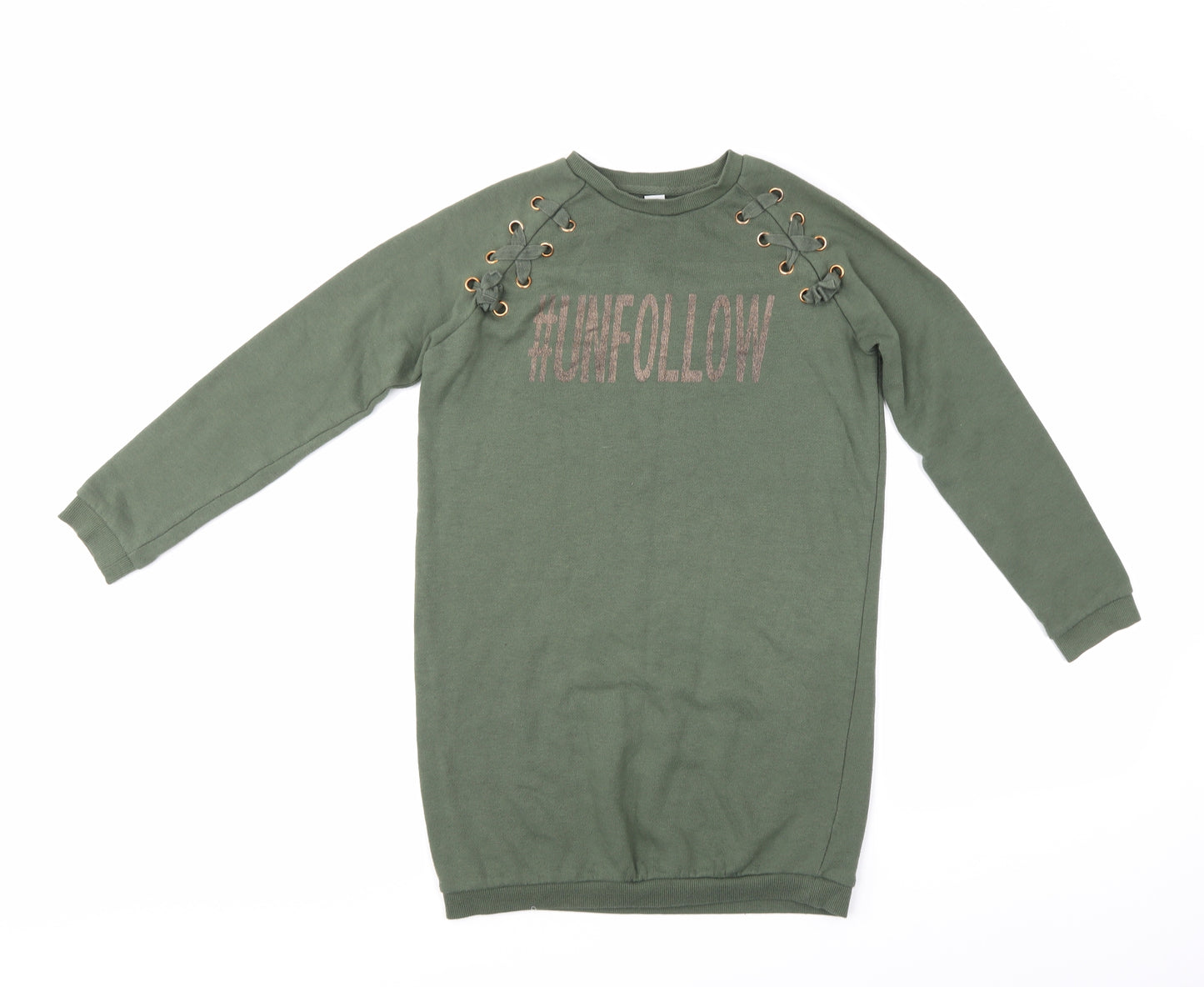 Primark Girls Green   Pullover Jumper Size 11-12 Years