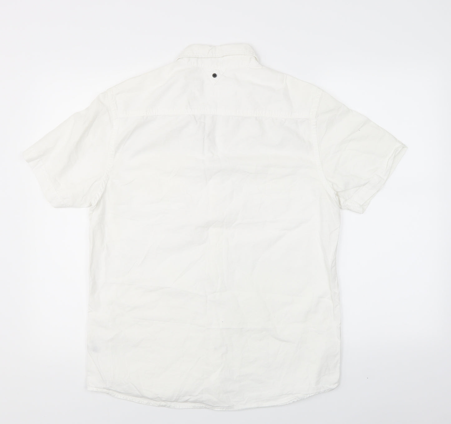 River Island Mens White    Button-Up Size M