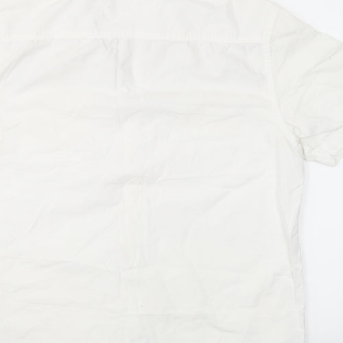 River Island Mens White    Button-Up Size M