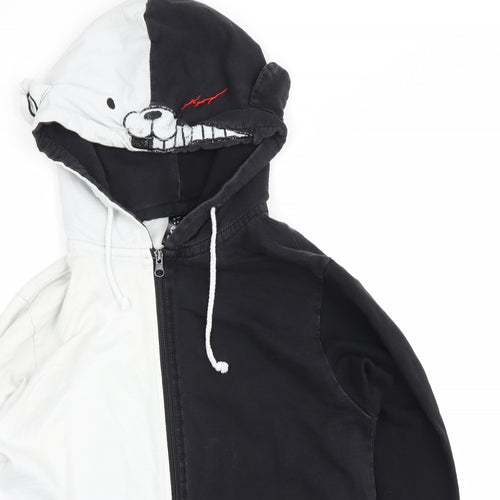 Preworn Womens Black   Full Zip Hoodie Size L  - panda
