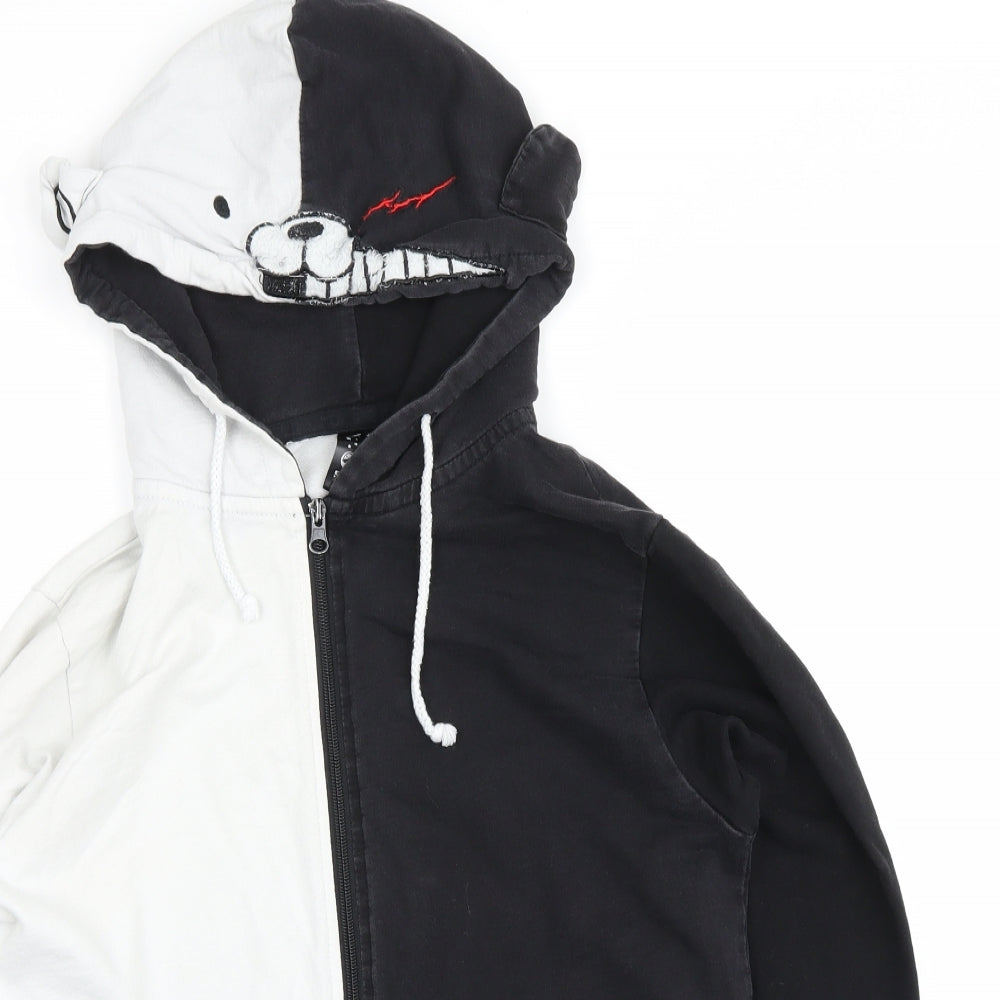 Preworn Womens Black   Full Zip Hoodie Size L  - panda