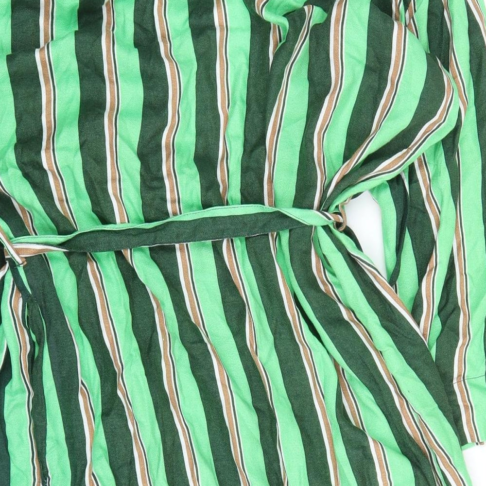Kaffe Womens Green Striped  Babydoll Robe Size 42