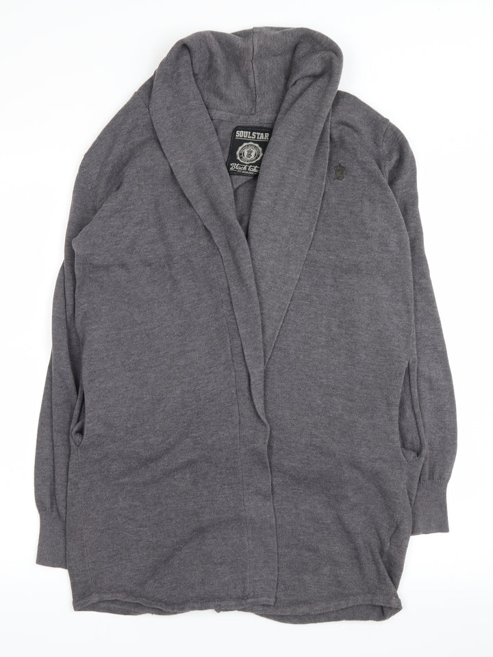 Soul Star Womens Grey Cardigan Jumper Size L