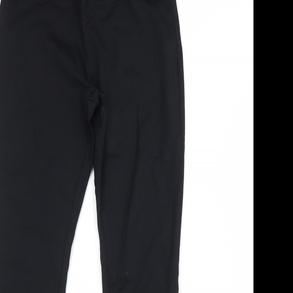 souluxe Womens Black  Microfibre Jogger Leggings Size 12