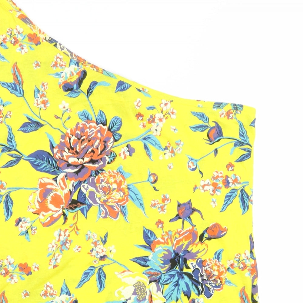 NEXT Womens Yellow Floral  Basic Tank Size 12
