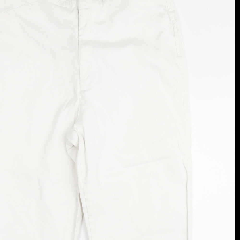 Per Una Womens White  Denim Cropped Jeans Size 16