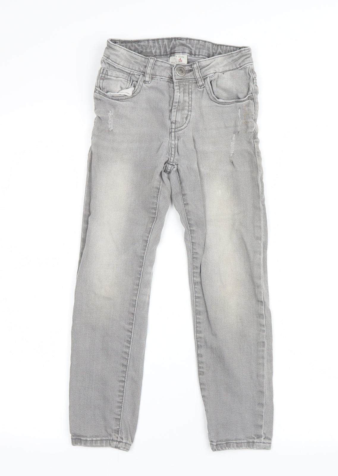 Zara Boys Grey  Denim Straight Jeans Size 8 Years