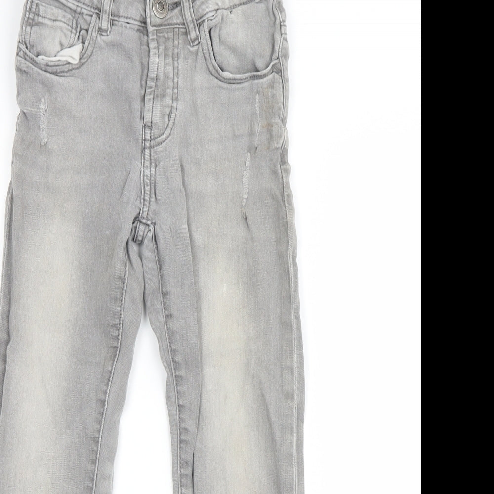 Zara Boys Grey  Denim Straight Jeans Size 8 Years