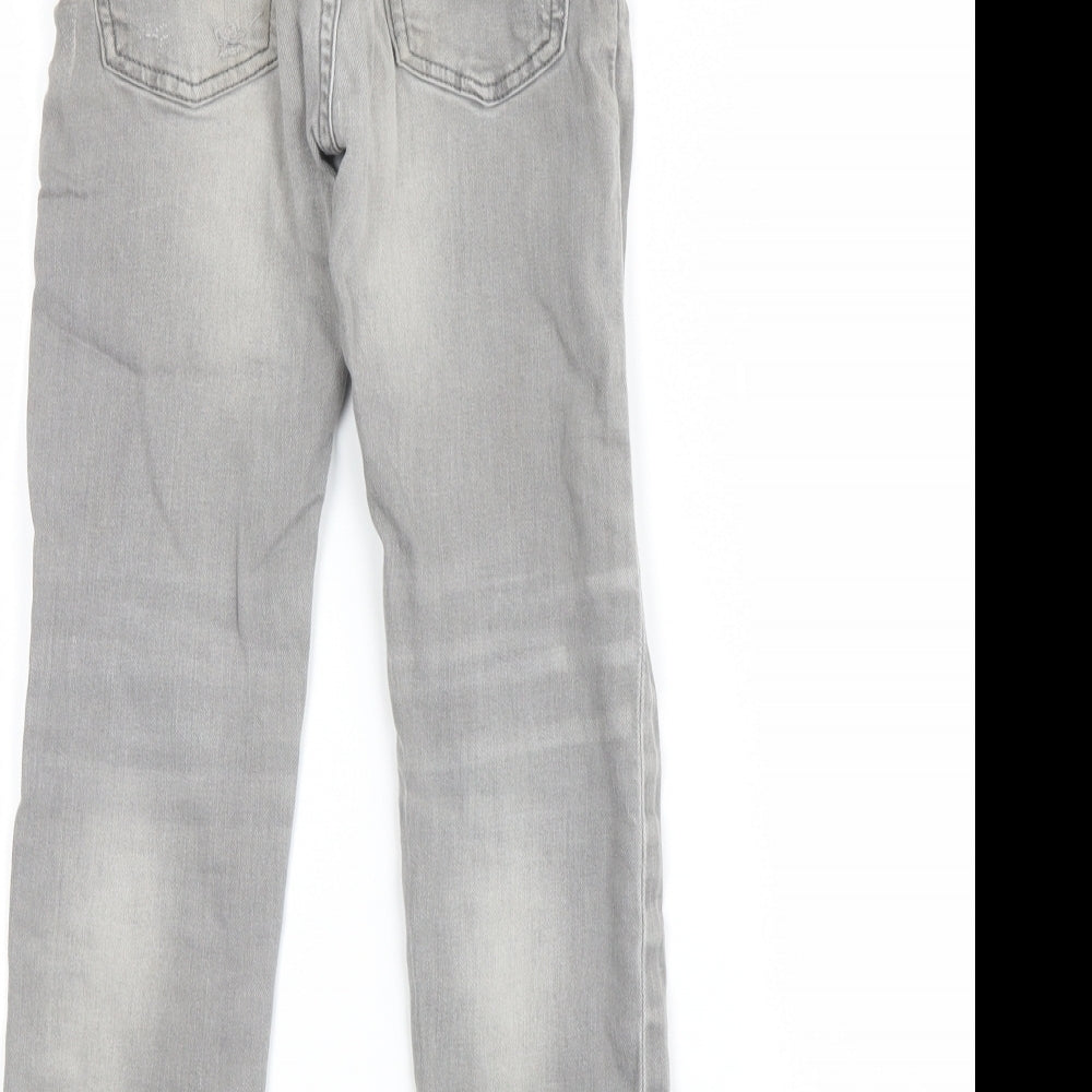 Zara Boys Grey  Denim Straight Jeans Size 8 Years
