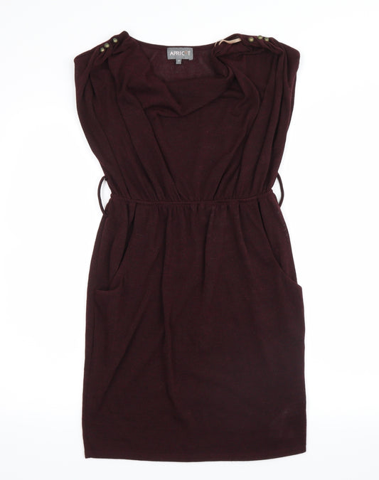 Front view of Apricot women’s red jumper dress, size S