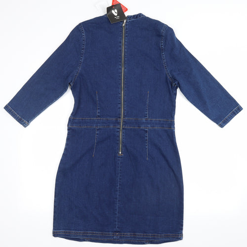 Very Womens Blue  Denim Jacket Dress  Size 14