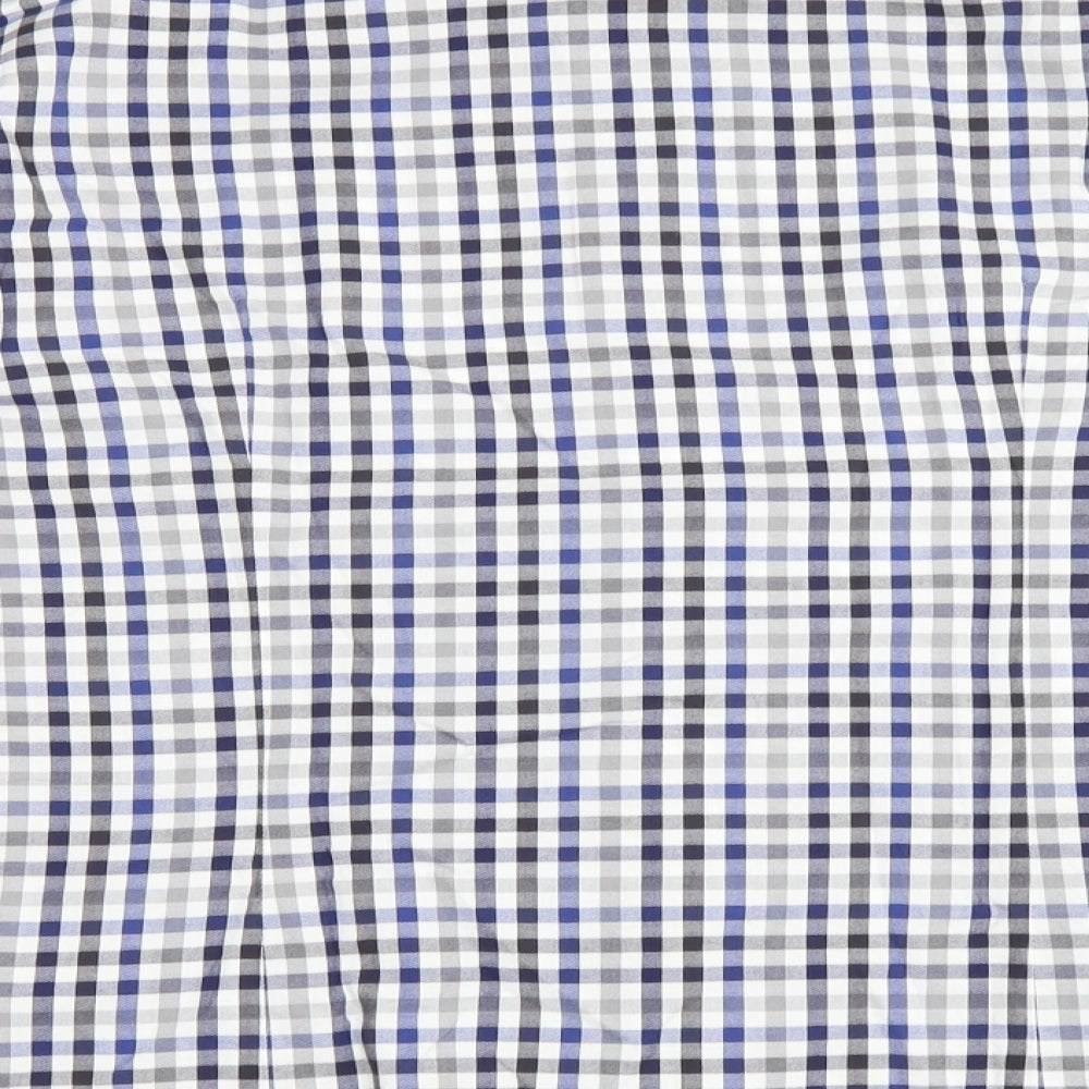 Barbour Mens White Plaid   Button-Up Size M