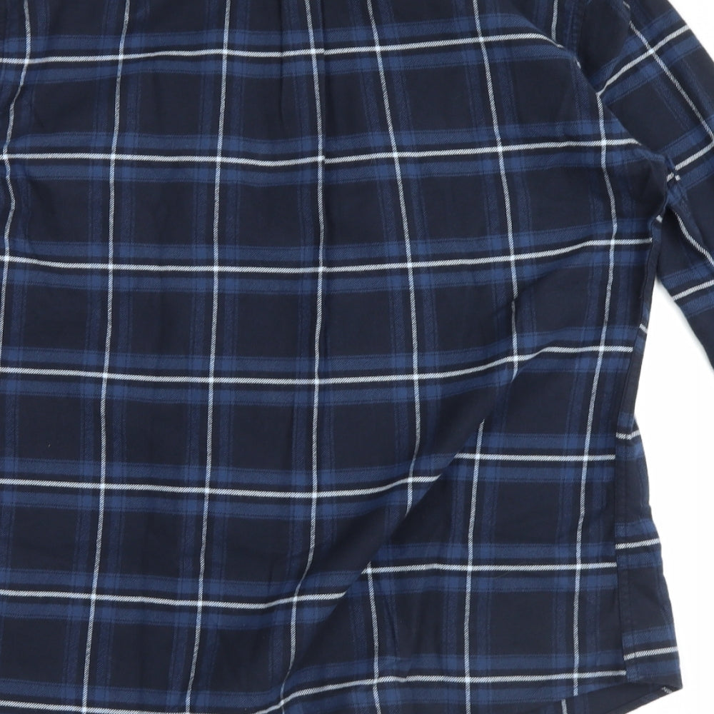 Barbour Mens Blue Plaid   Button-Up Size M