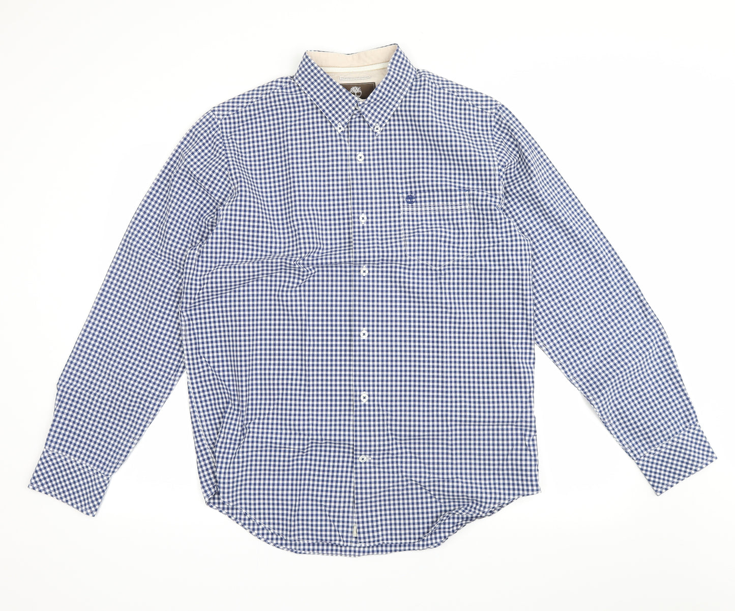 Tree Mens Blue Check   Button-Up Size M