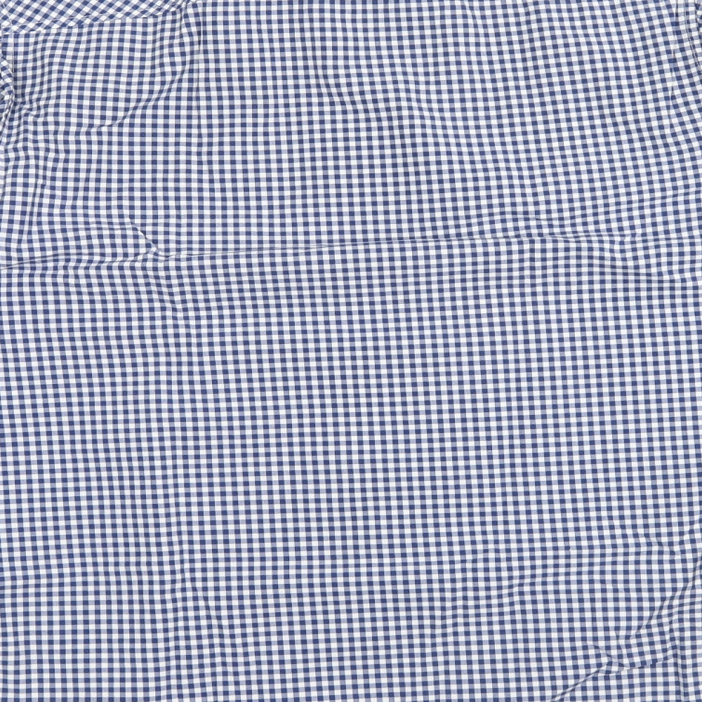 Tree Mens Blue Check   Button-Up Size M