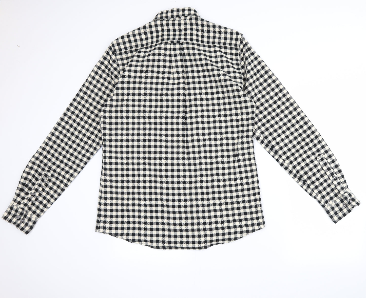 Barbour Mens White Plaid   Button-Up Size M