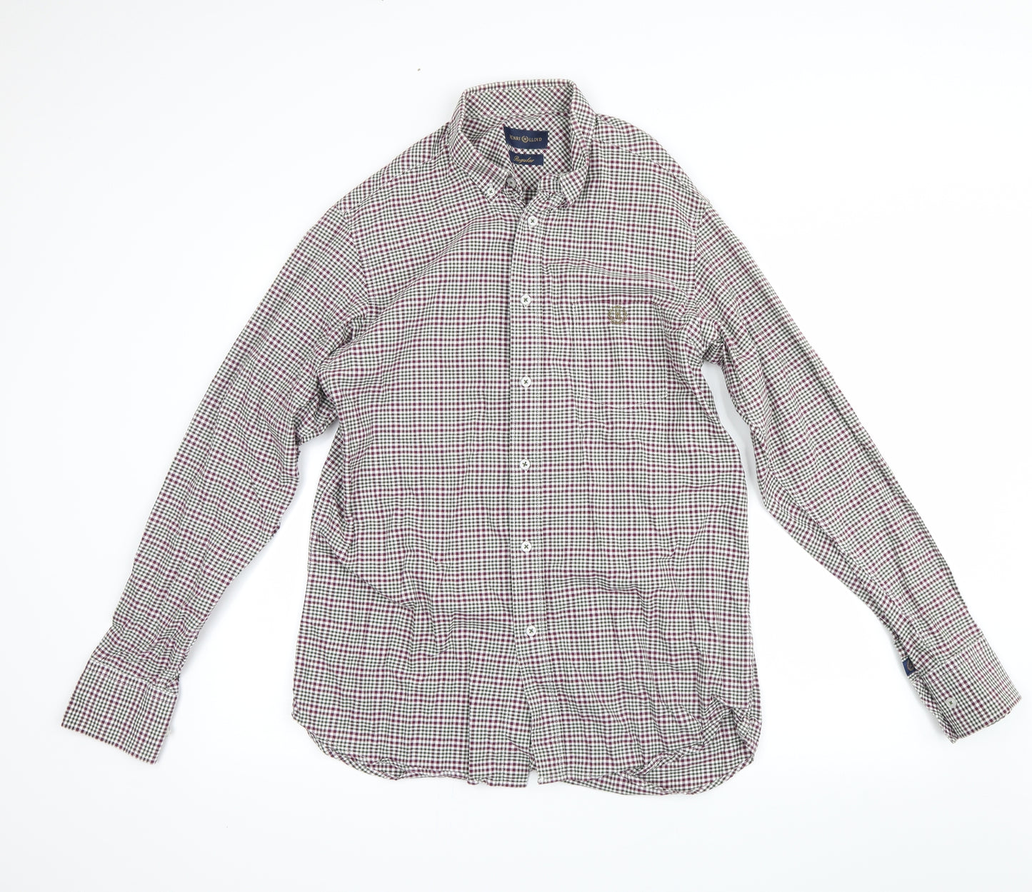 Henri Lloyd Mens Red Plaid   Button-Up Size L