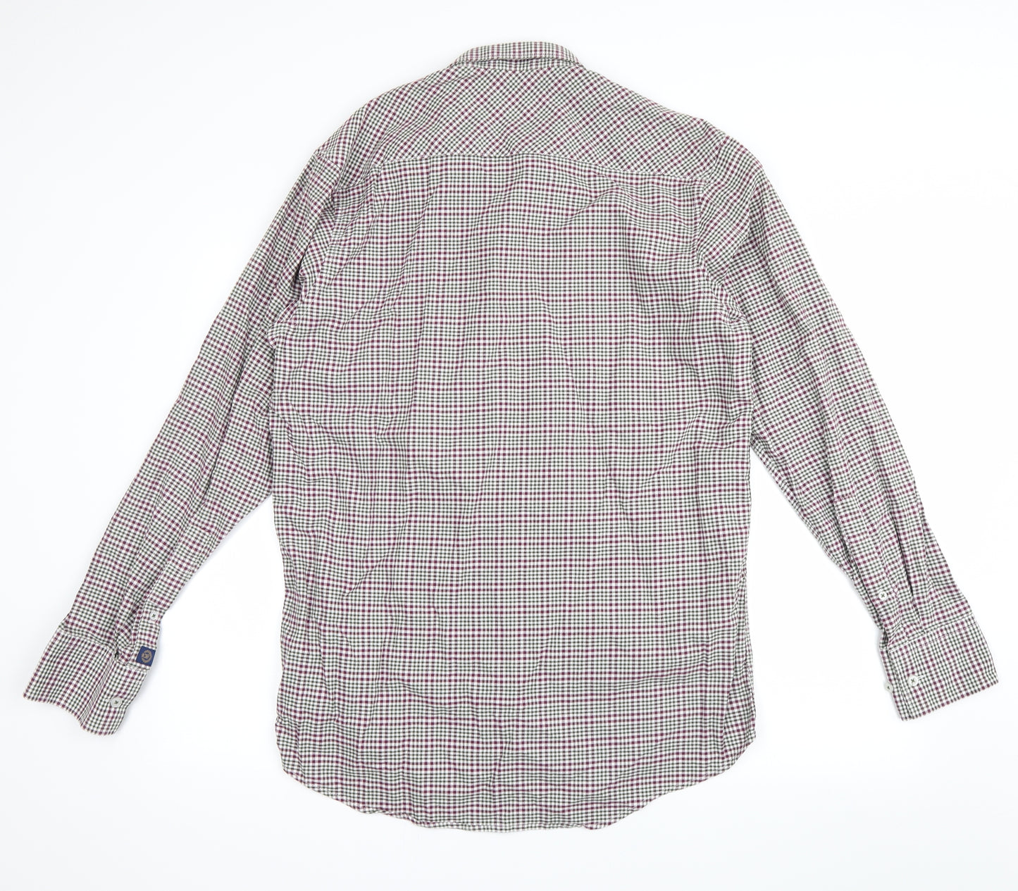 Henri Lloyd Mens Red Plaid   Button-Up Size L