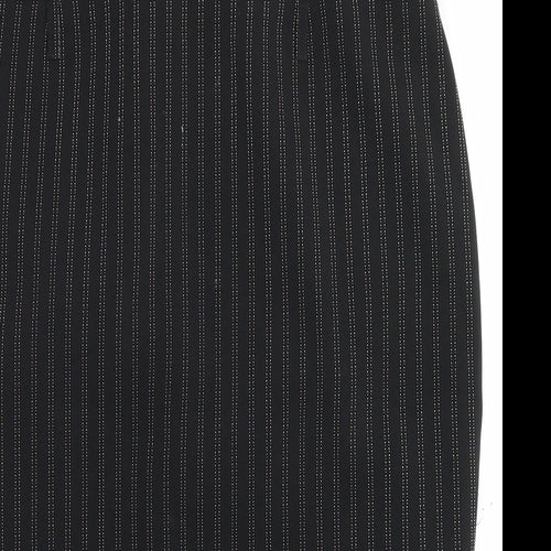 AMARANTO Womens Black Striped  Straight & Pencil Skirt Size 12