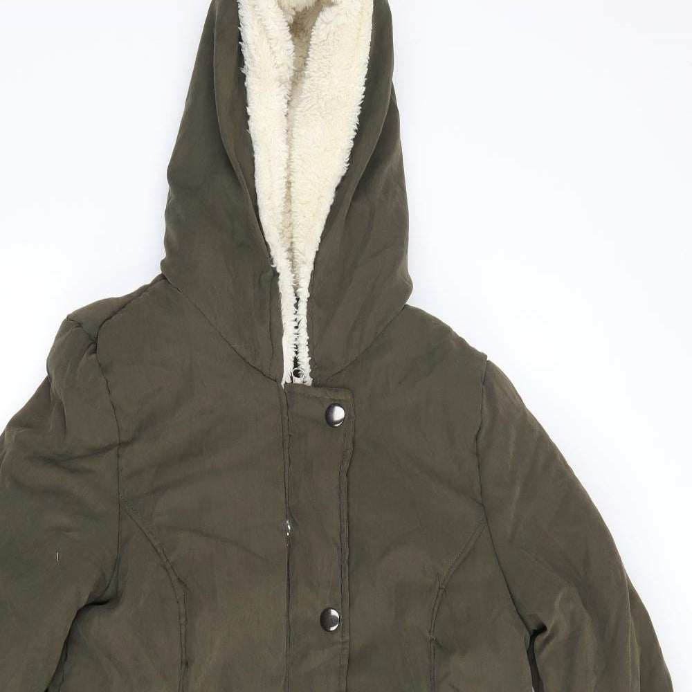 b.you Womens Green   Windbreaker Coat Size 8