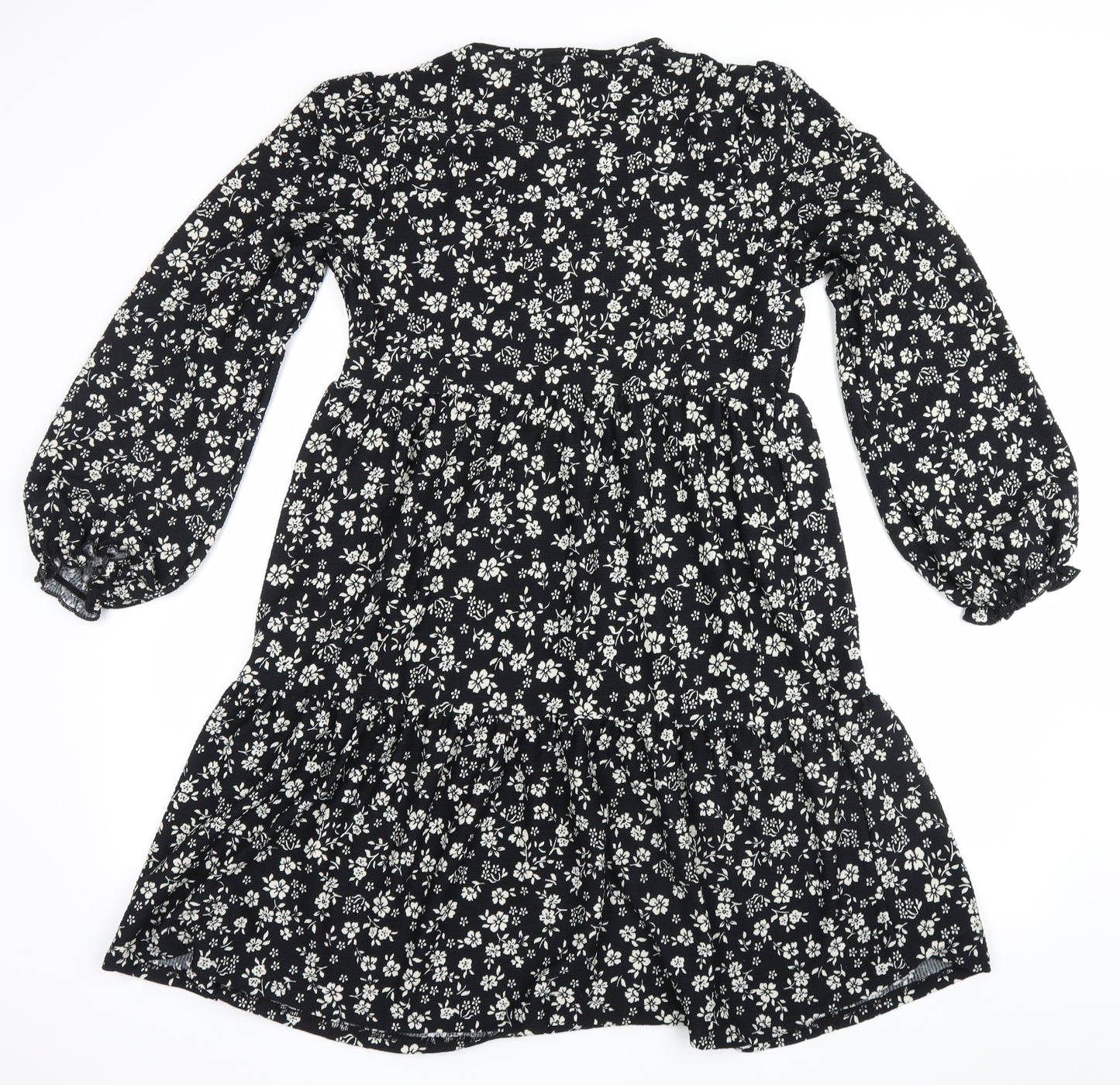 NEXT Girls Black Floral  Shift  Size 15 Years