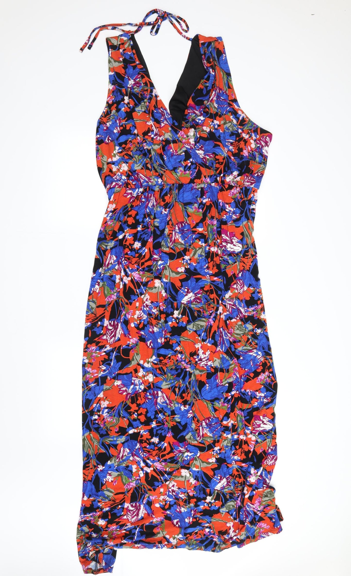 Moda Womens Red Floral  A-Line  Size 24