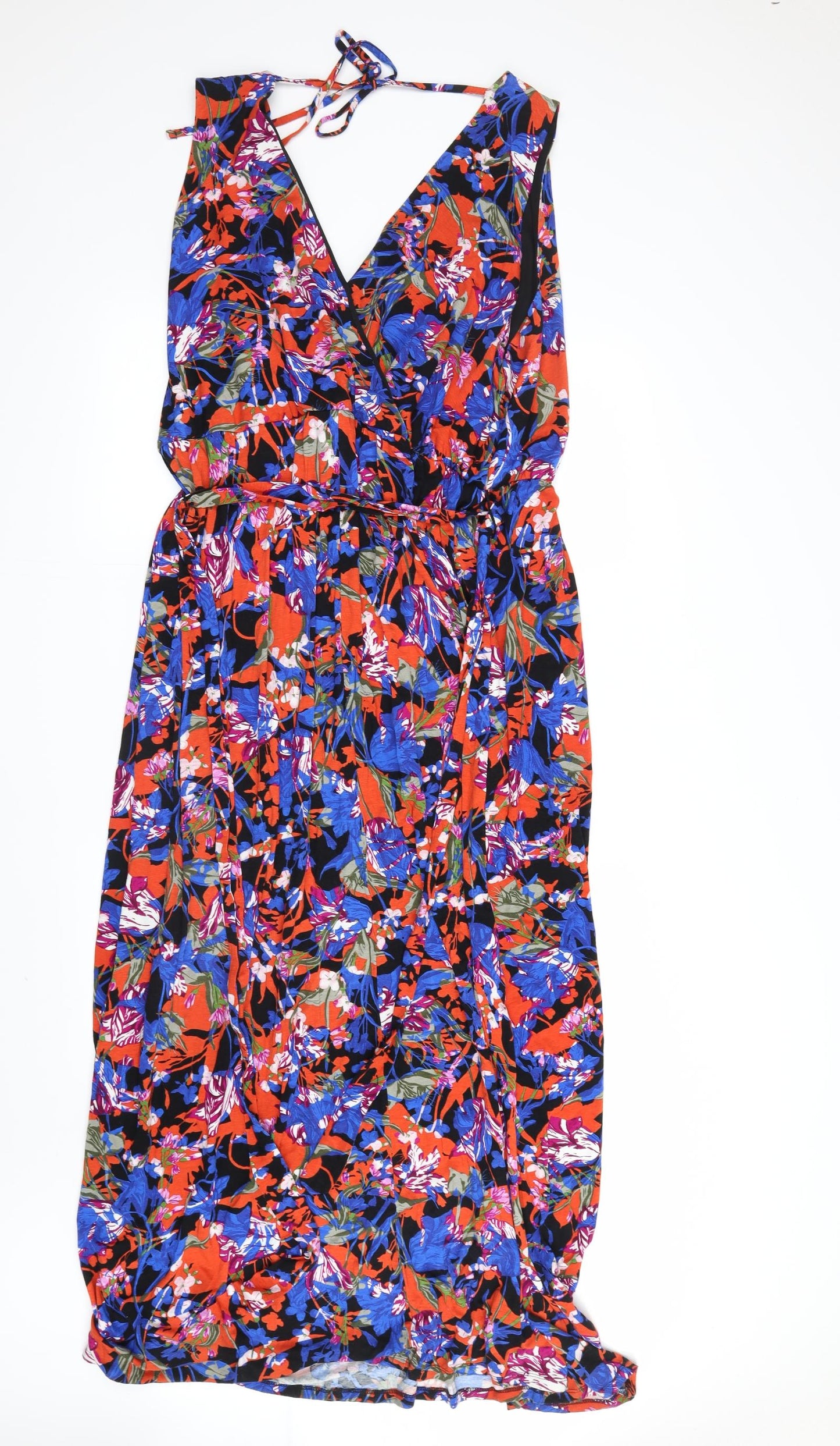 Moda Womens Red Floral  A-Line  Size 24
