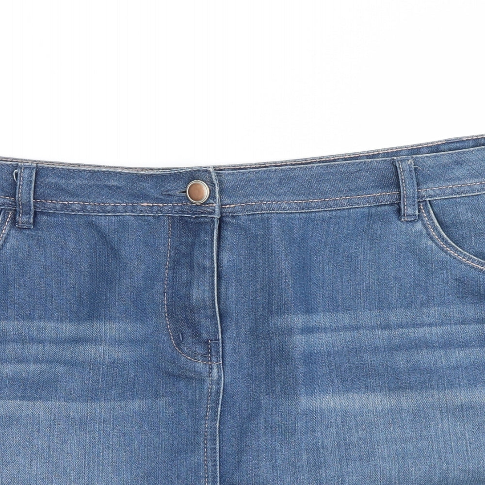 George Womens Blue  Denim Mini Skirt Size 20
