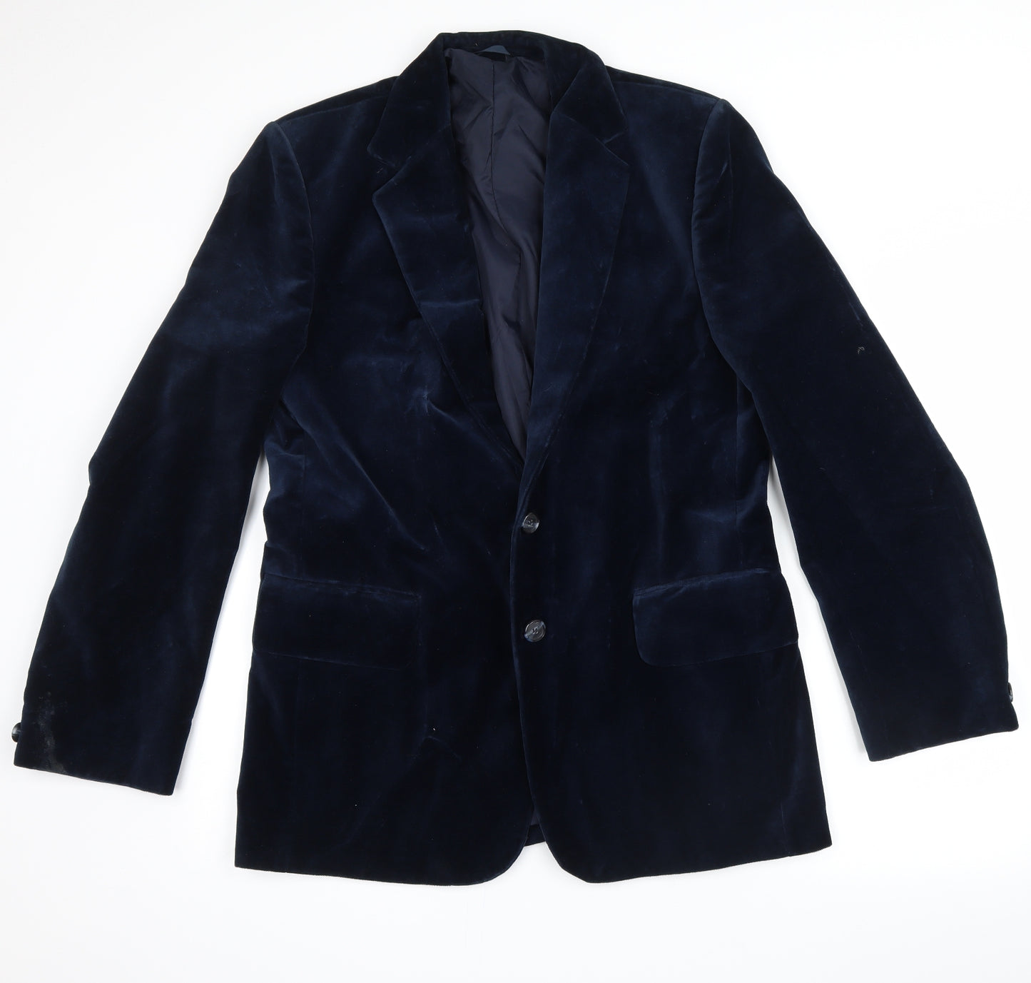 Preworn Mens Blue  Velvet Jacket Blazer Size 42
