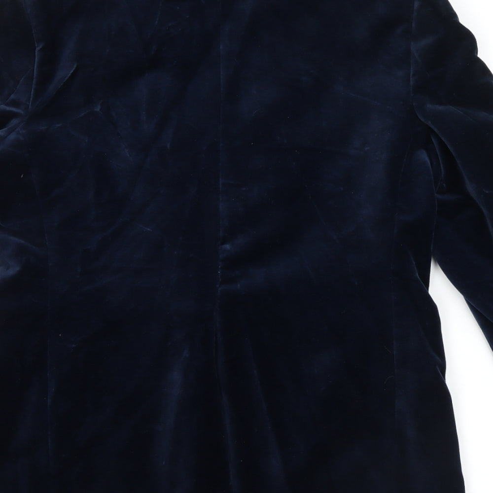 Preworn Mens Blue  Velvet Jacket Blazer Size 42