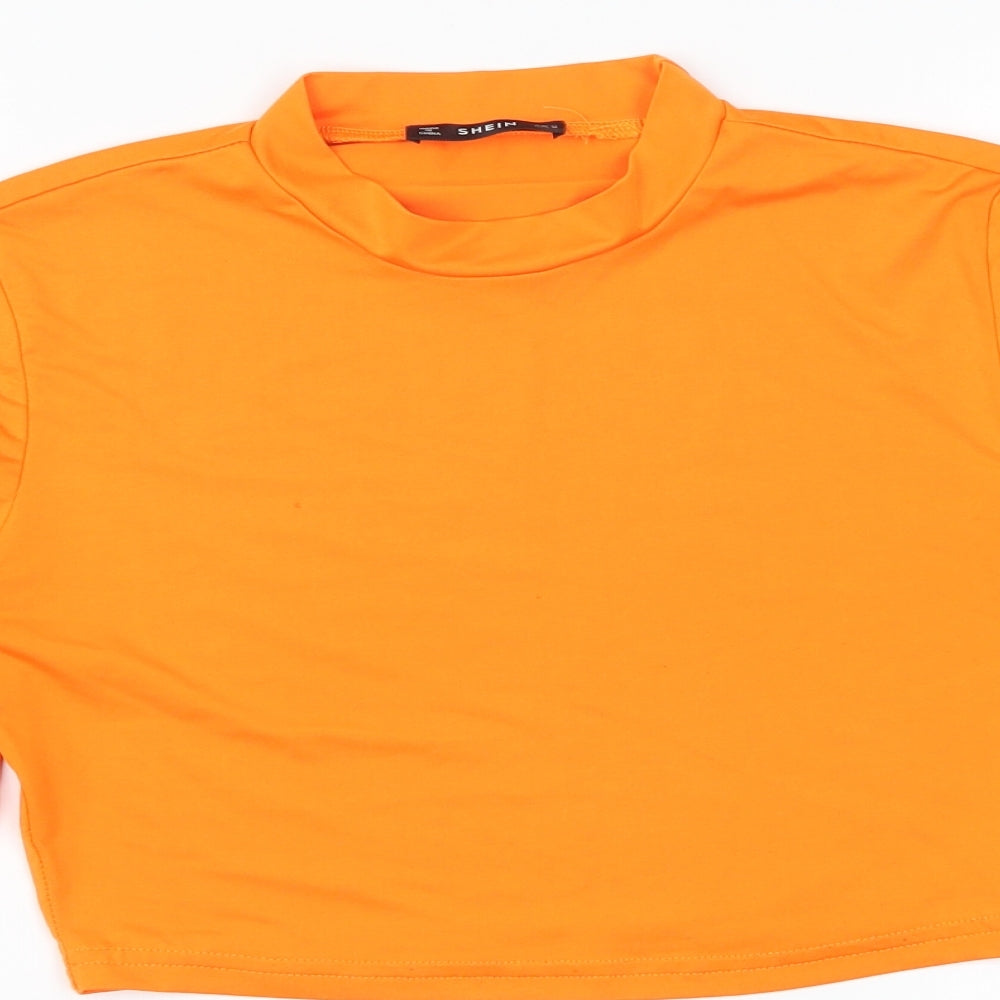SheIn Womens Orange   Cropped T-Shirt Size M