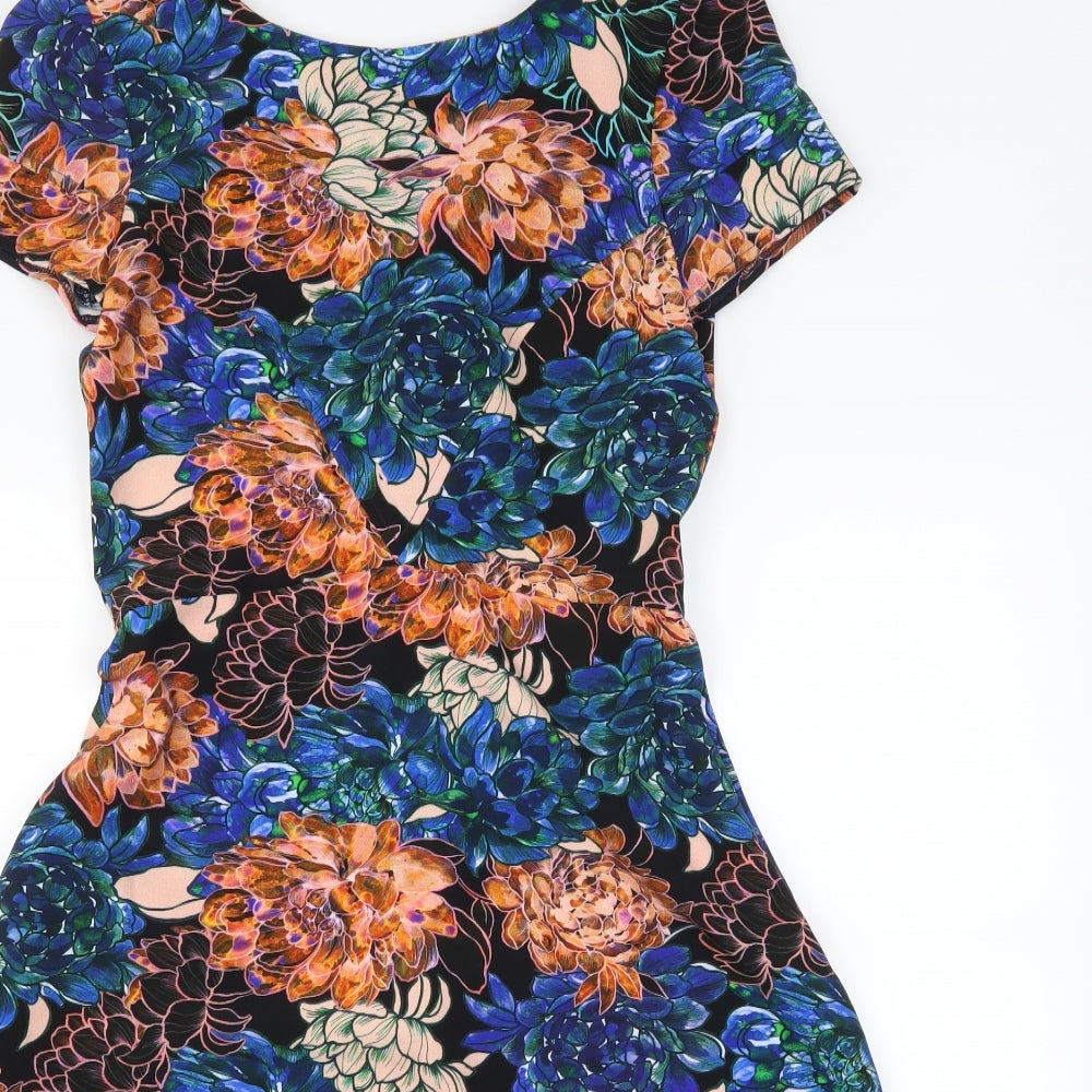 Closet Womens Black Floral  Bodycon  Size 10