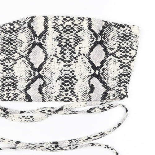 Zaful Womens White Animal Print  Cropped Tank Size S
