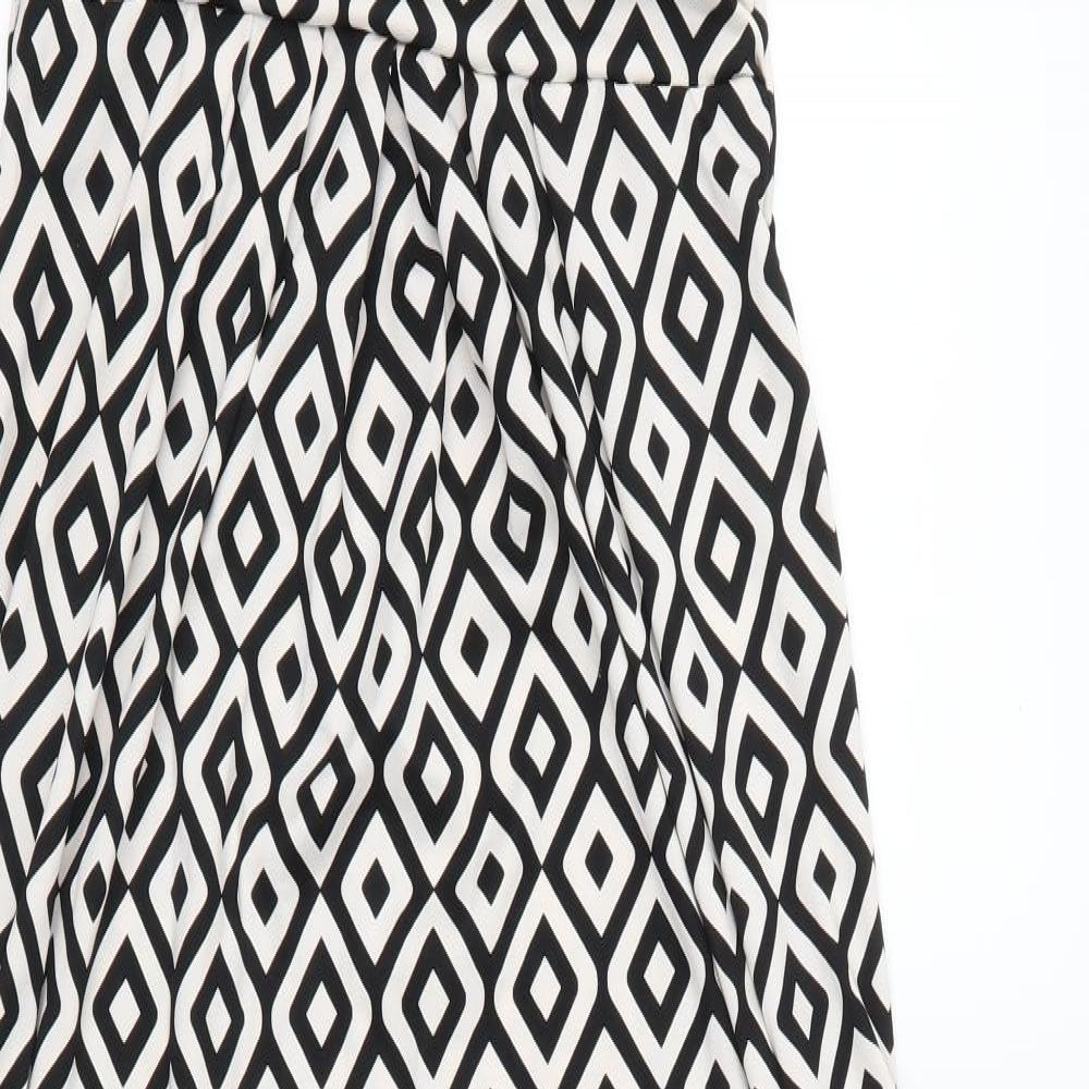 Quiz Womens Black Geometric  Maxi  Size 12