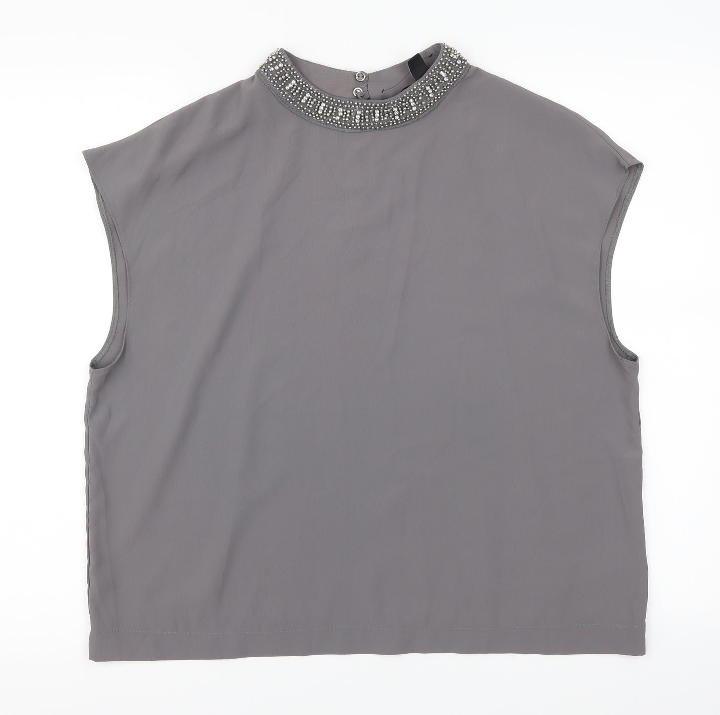 New Look Womens Grey   Basic Blouse Size 16