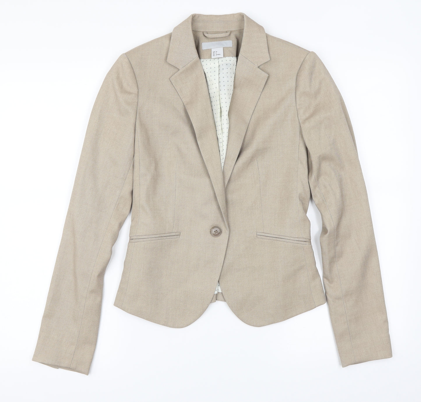 H&M Womens Brown   Jacket Blazer Size 34