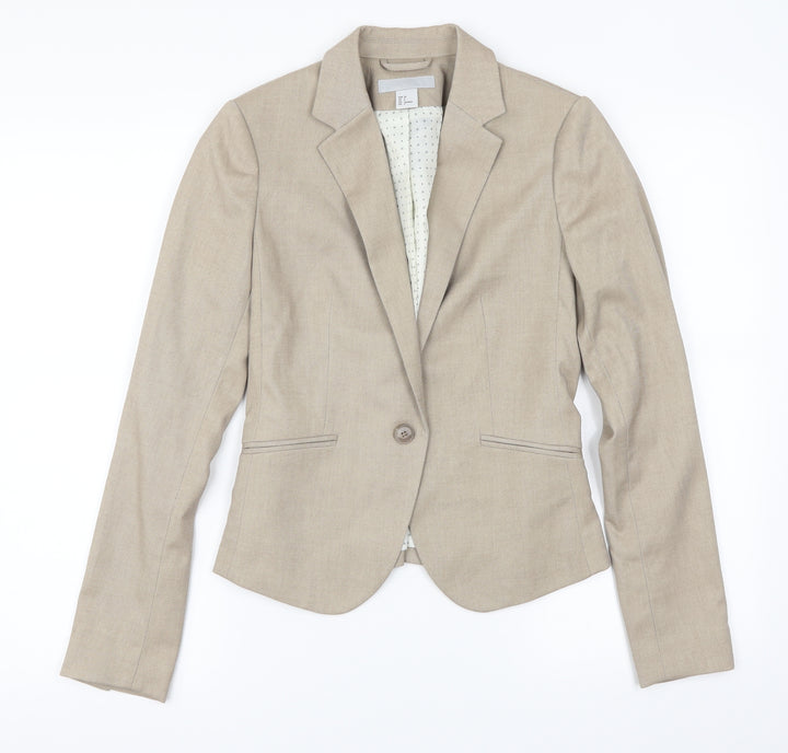 H&M Womens Brown   Jacket Blazer Size 34