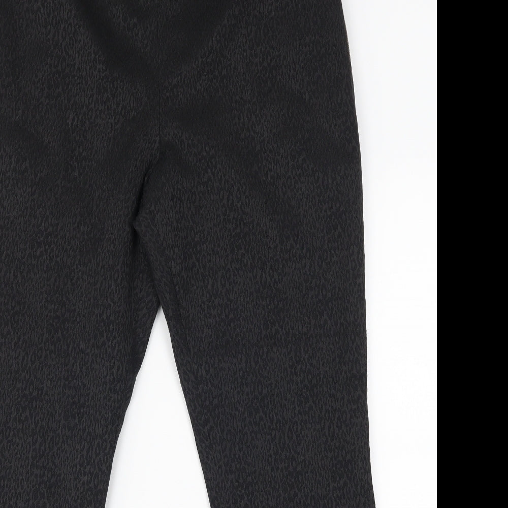 Ted Baker Womens Black Animal Print  Trousers  Size 4 L26 in