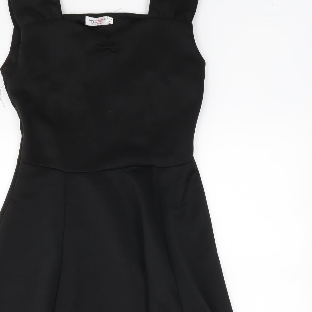 Yishion Womens Black   Fit & Flare  Size M