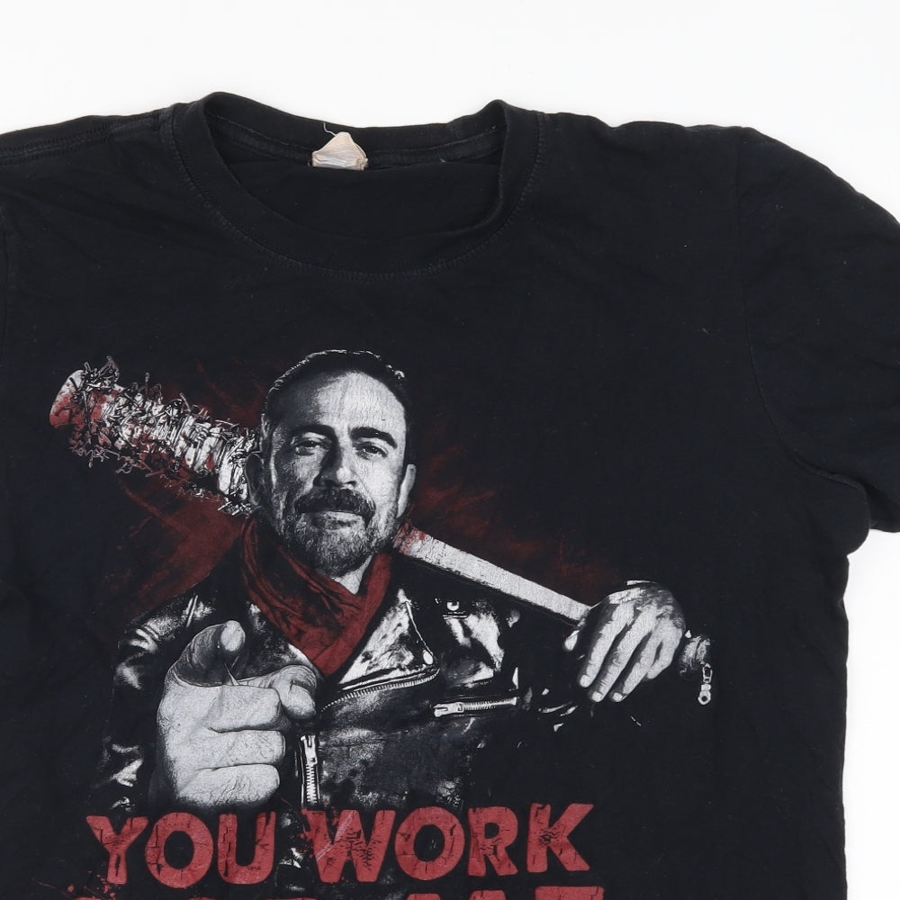 Gildan Mens Black    T-Shirt Size M