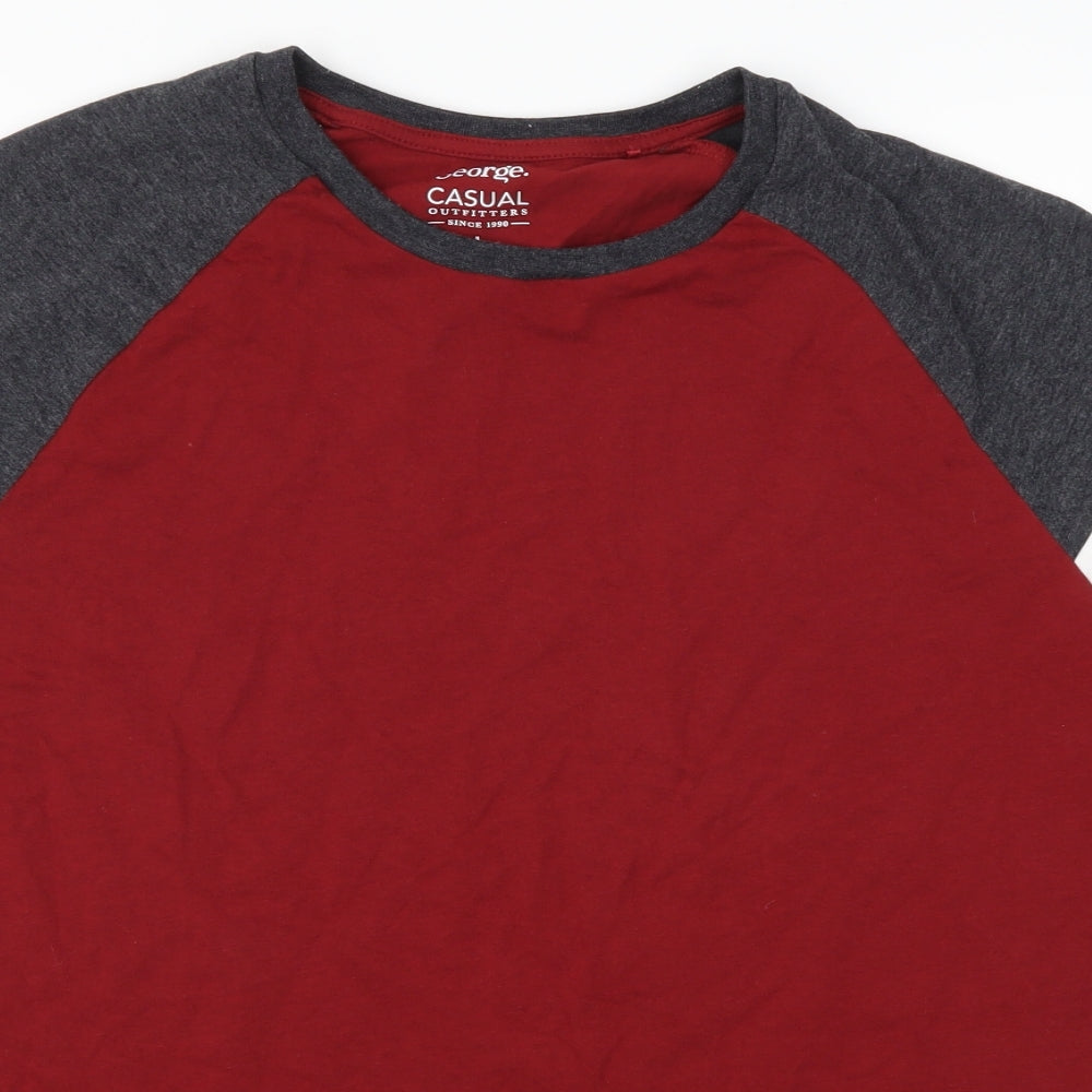 George Mens Red    T-Shirt Size L