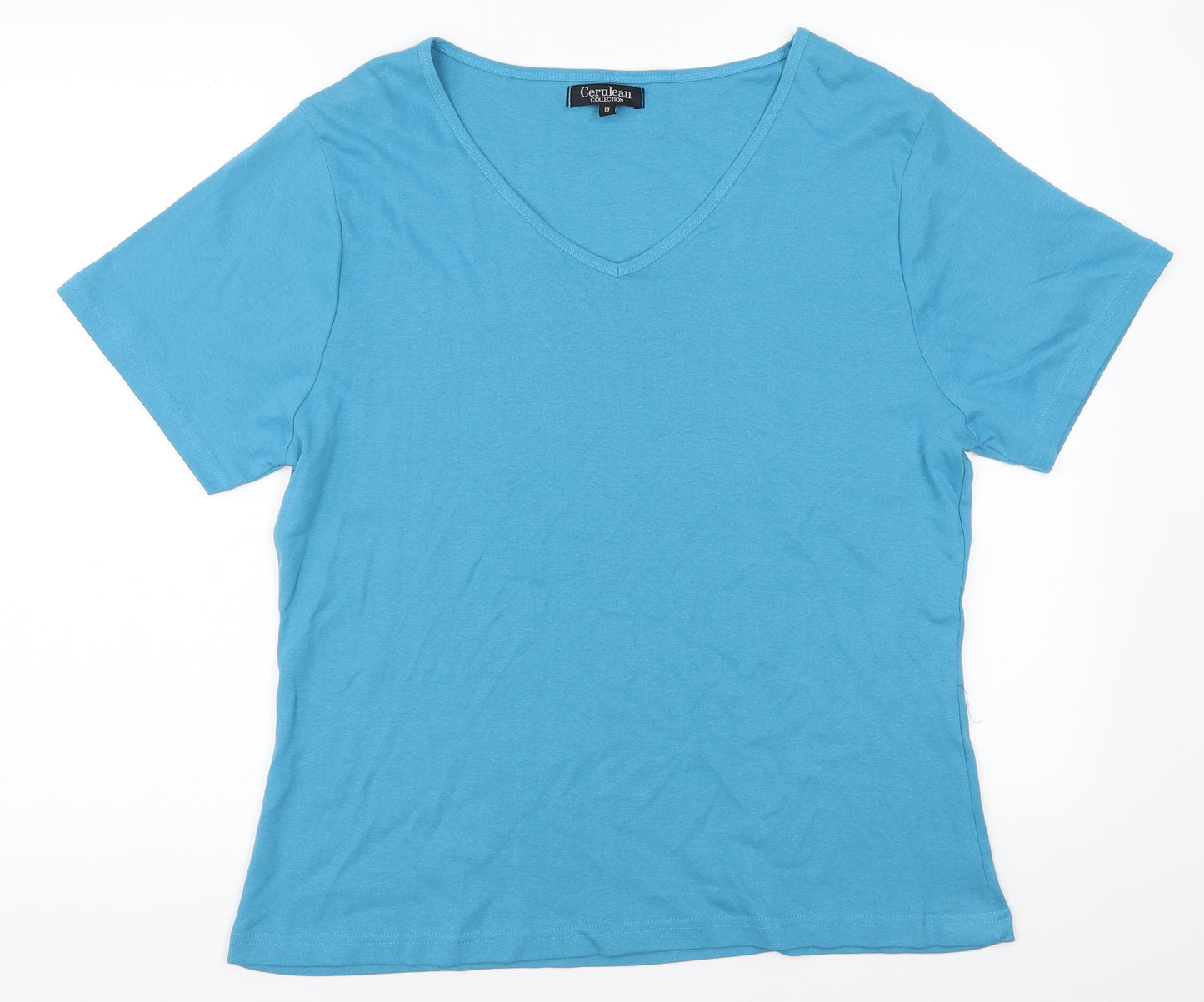 Cerulean Womens Blue   Basic T-Shirt Size 18