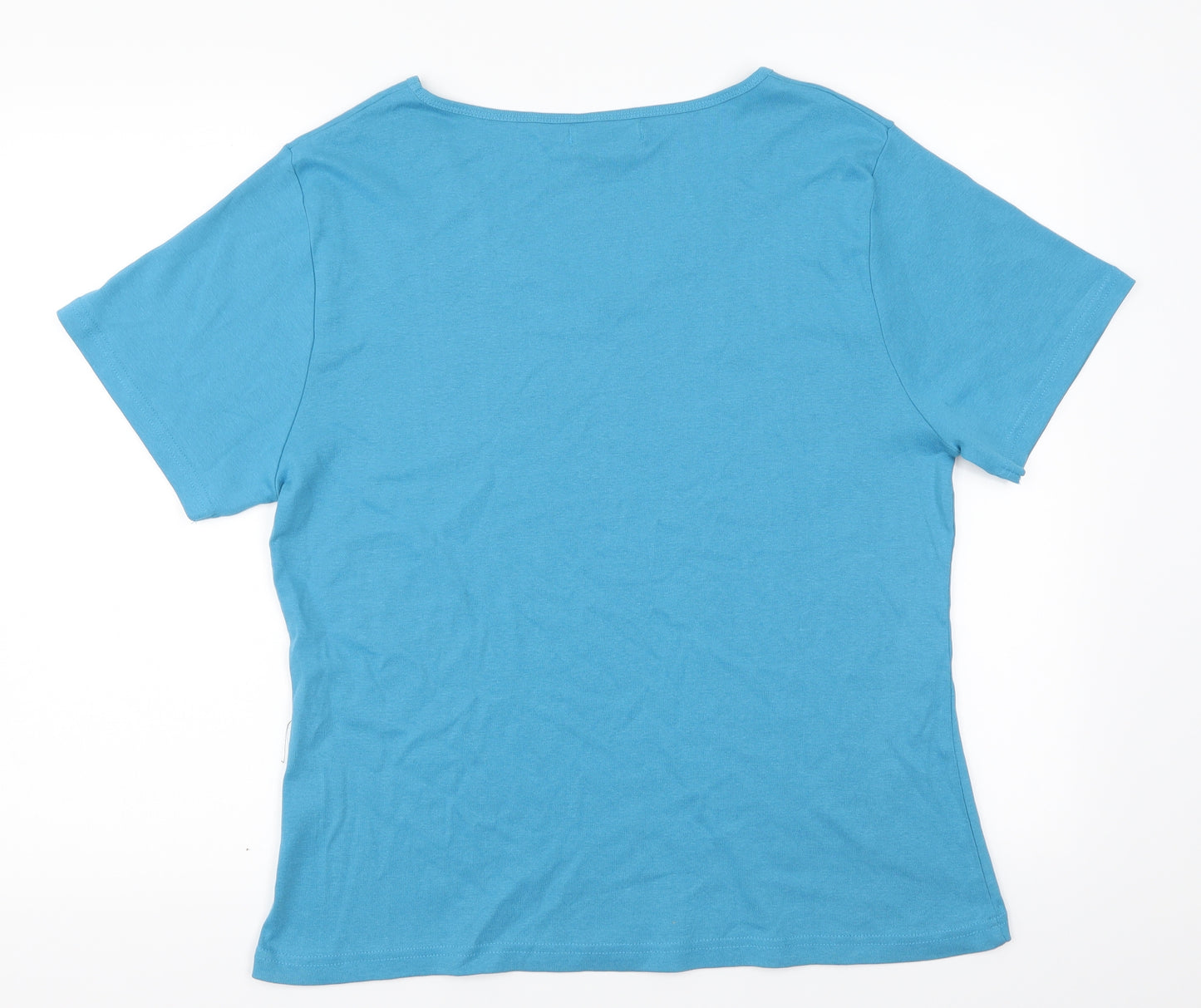 Cerulean Womens Blue   Basic T-Shirt Size 18