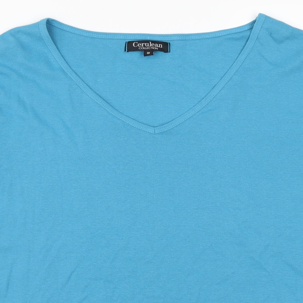 Cerulean Womens Blue   Basic T-Shirt Size 18