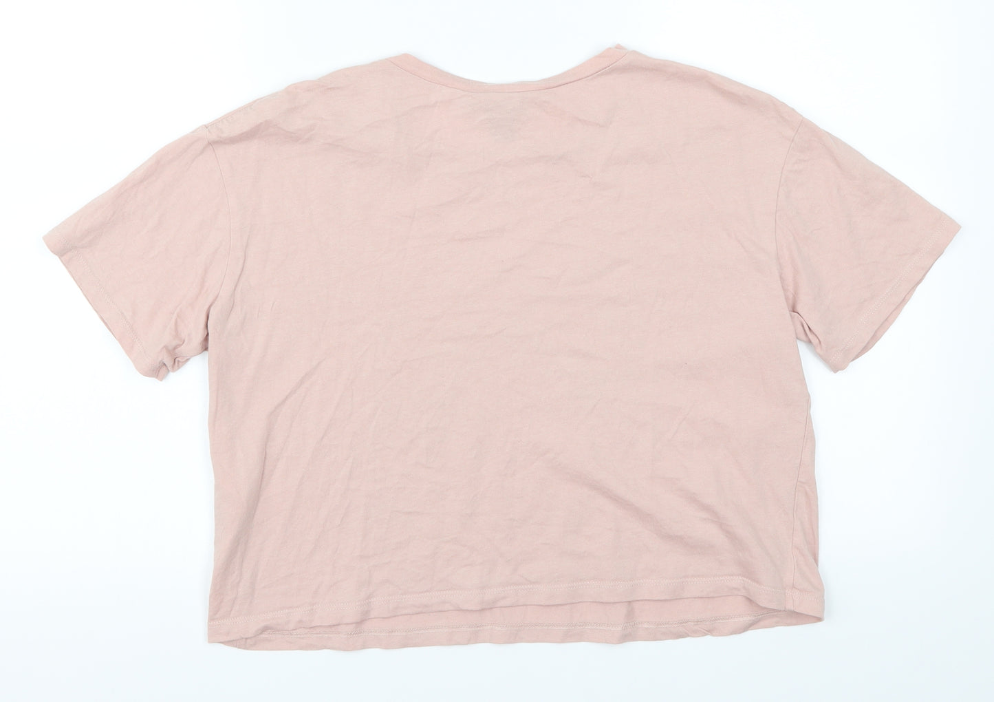 New Look Womens Pink   Cropped T-Shirt Size 8